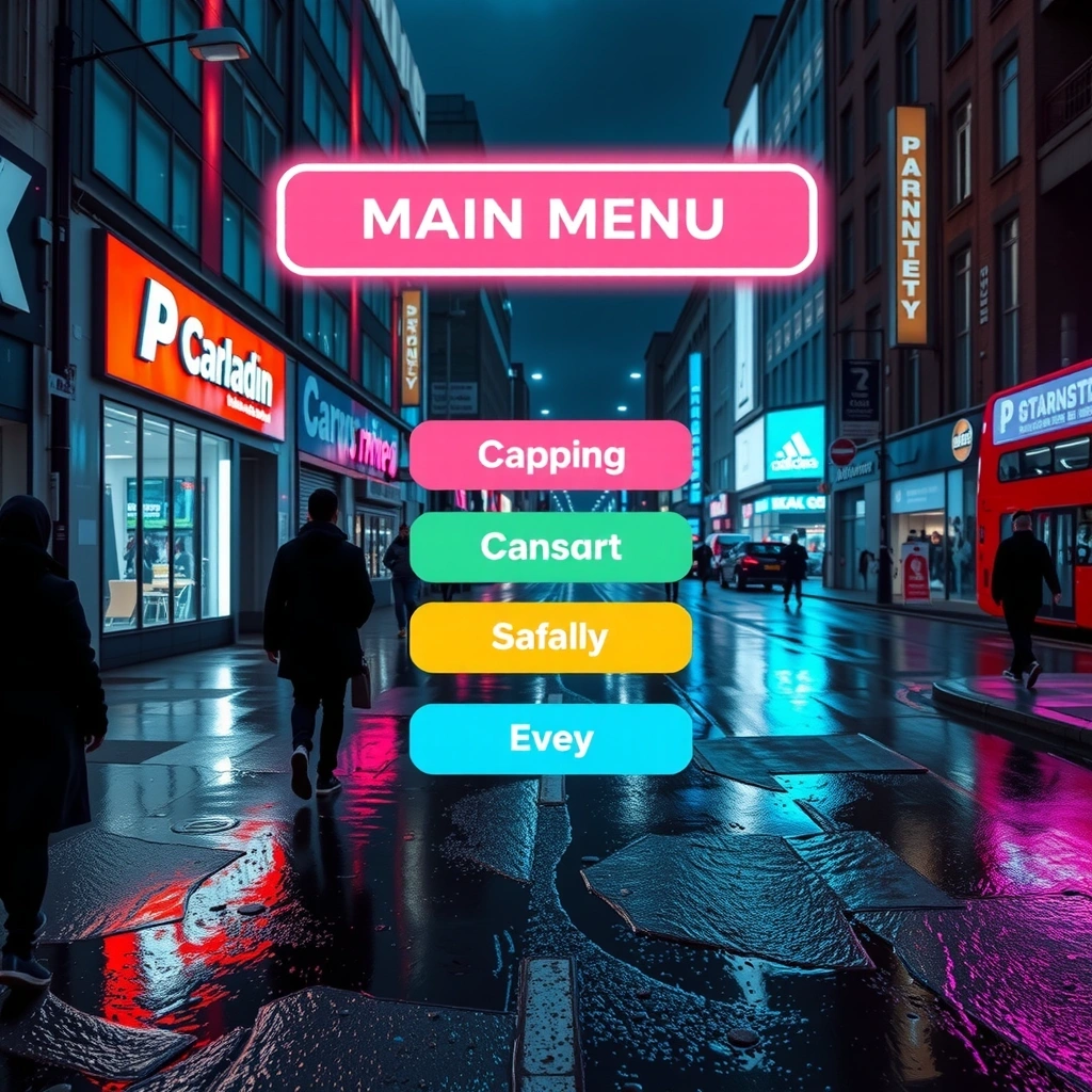 Casual game menu